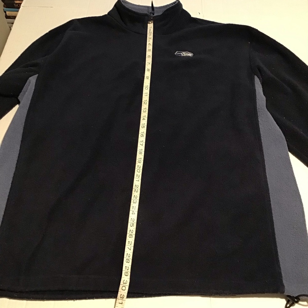 Seattle Seahawks NFL 2XL Pullover Jacket Zip, side cinch, Blue Navy Men Woman
